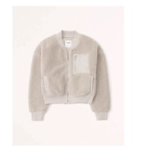 Abercrombie & Fitch Beige Bomber Jacket